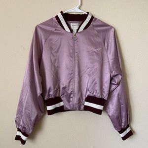 Lavender bomber jacket